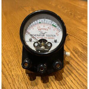 Vintage HOYT Generator Tester GT-18 w/ Kickstand ~ Volts D.C. - Amps Great Shape